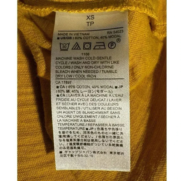 Banana Republic Women's XS Sleeveless Turtleneck Tank Top Marigold Yellow - Picture 5 of 7